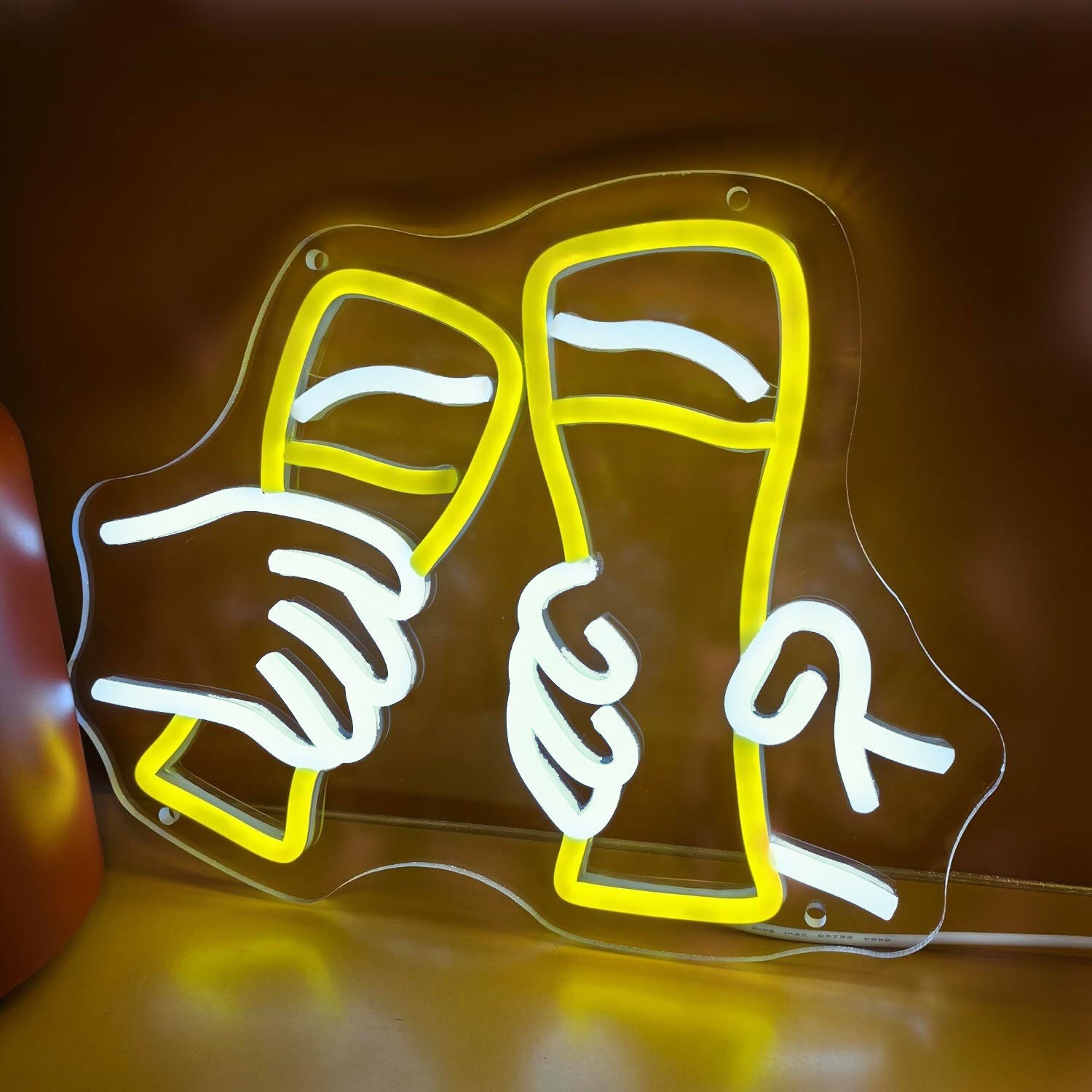 Large Beer Mug Toasting Bar Led Neon Sign | Shineneon