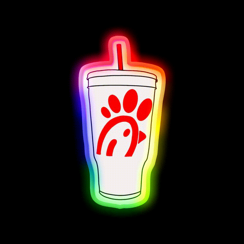 Large Drink Best Chicken Fast Food Led Neon Sign For Burger Place Rgb Color