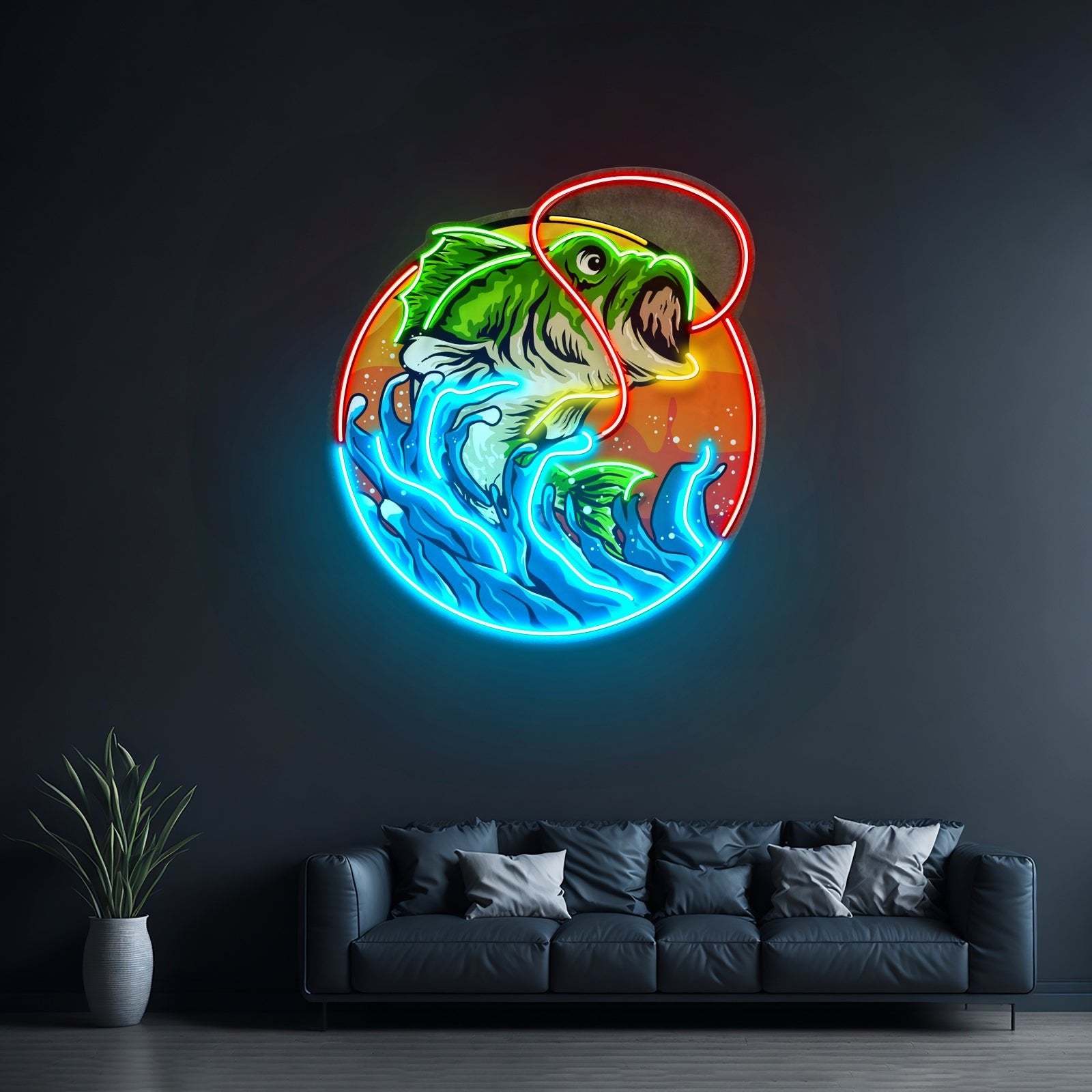Largemouth Bass Fishing Led Neon Sign Light Custom Led Signs - Shineneon
