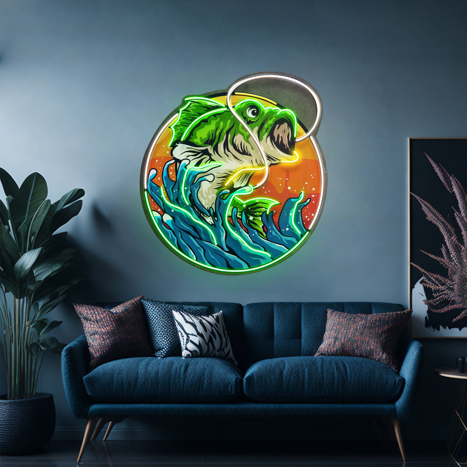 Largemouth Bass Fishing Led Neon Sign Light Custom Led Signs