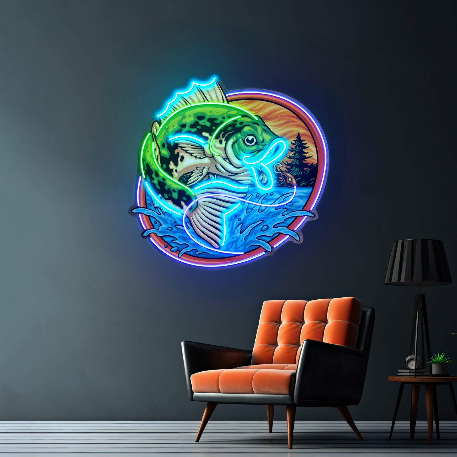 Largemouth Fishing Led Neon Sign Light Custom Led Signs