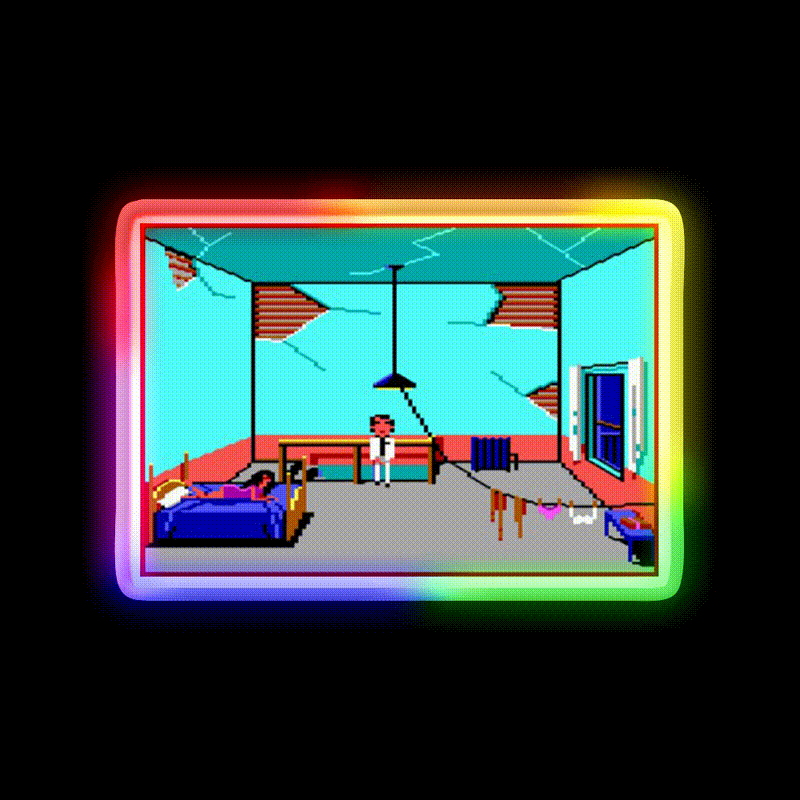 Larry Gets Laid Man Cave Bar Led Neon Sign Rgb Color