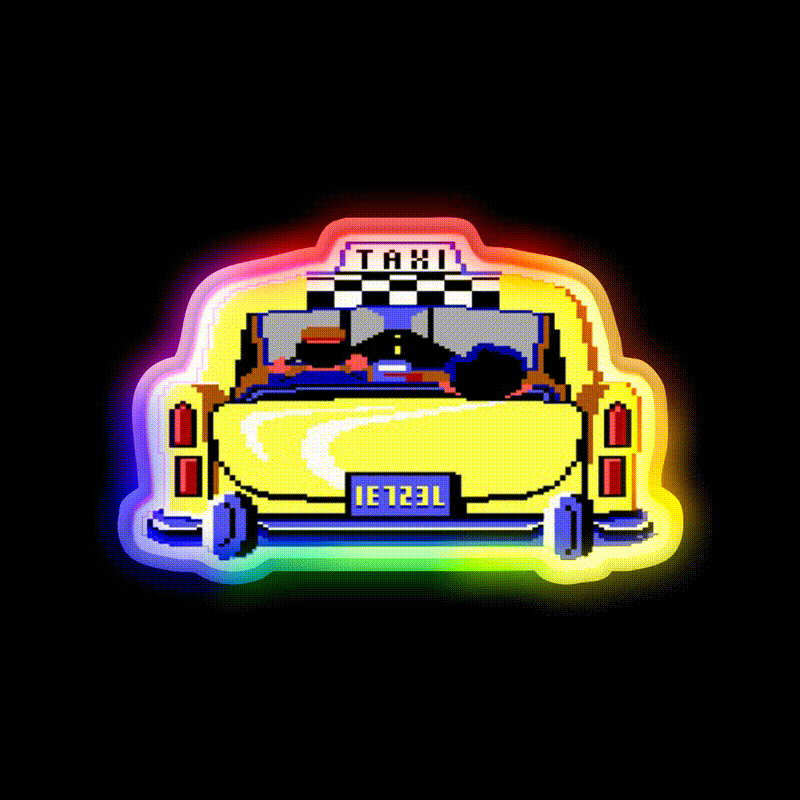 Larry In Taxi Man Cave Bar Led Neon Sign Rgb Color