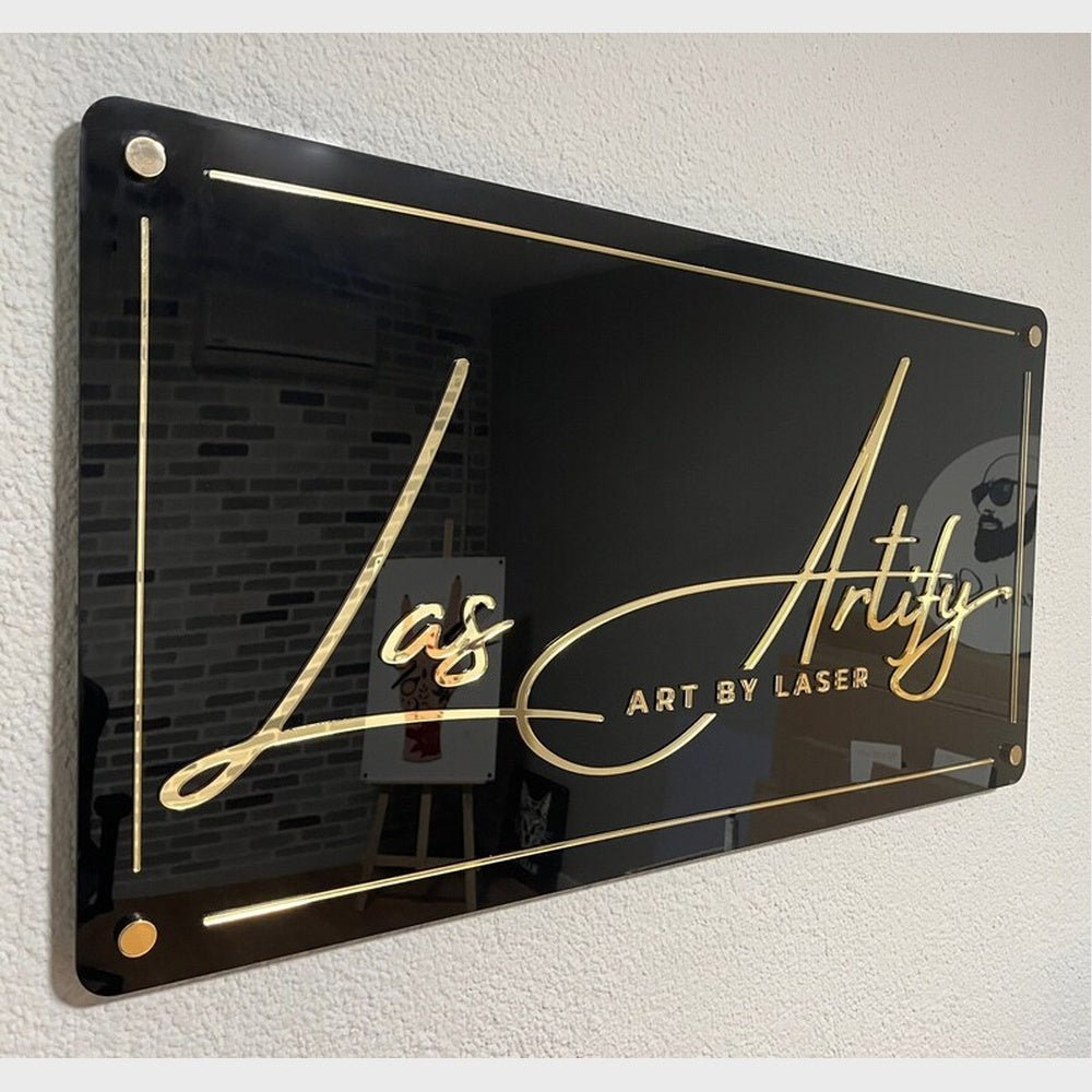 Las Artify Art By Laser Acrylic Business Logo Sign - Shineneon