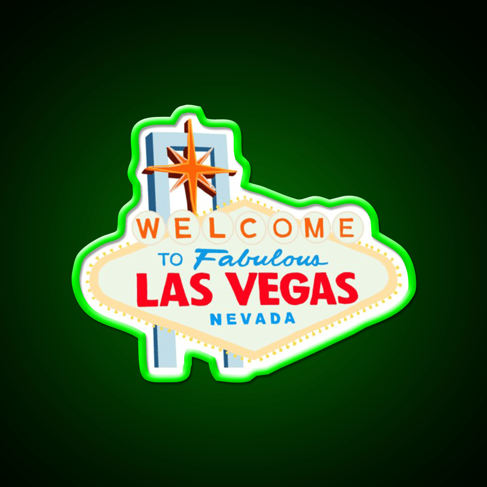 Las Vegas Welcome Led Neon Sign Open Sign Wall Art Rgb Color - Shineneon
