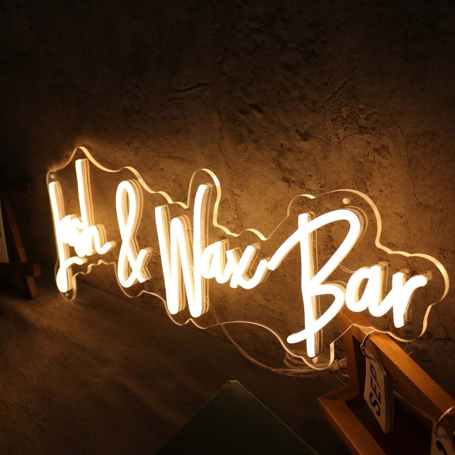 Lash And Wax Bar Yellow Led Neon Sign - Shineneon
