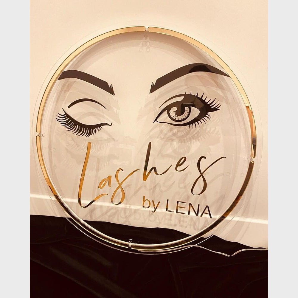 Lashes B Lena Acrylic Business Logo Sign - Shineneon