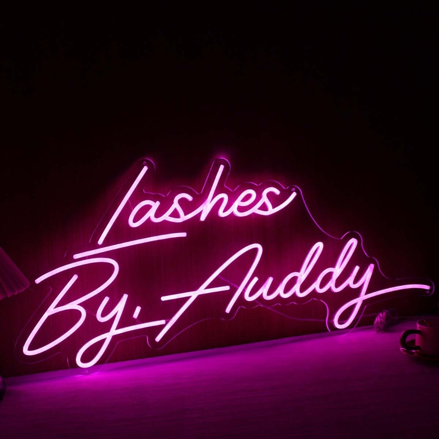 Lashes By Auddy Pink Led Neon Sign - Shineneon