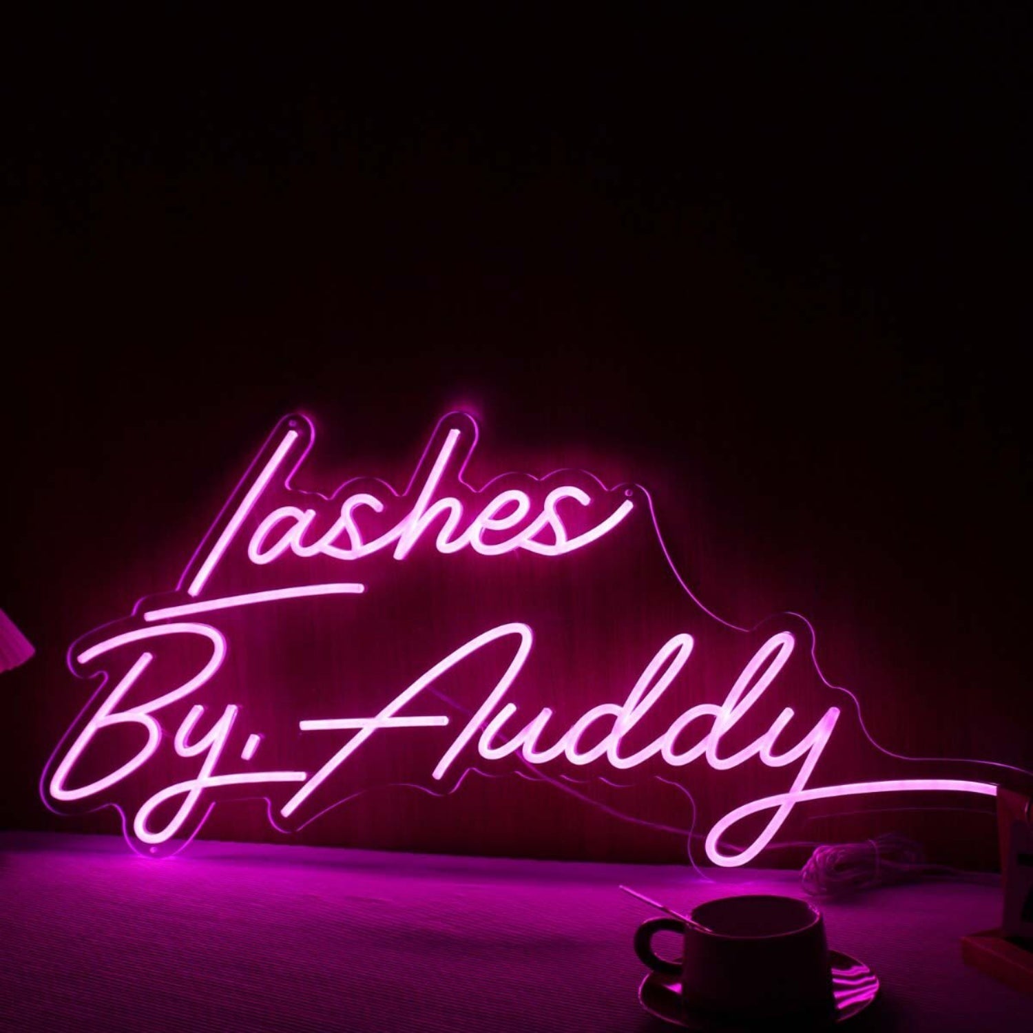 Lashes By Auddy Pink Led Neon Sign - Shineneon