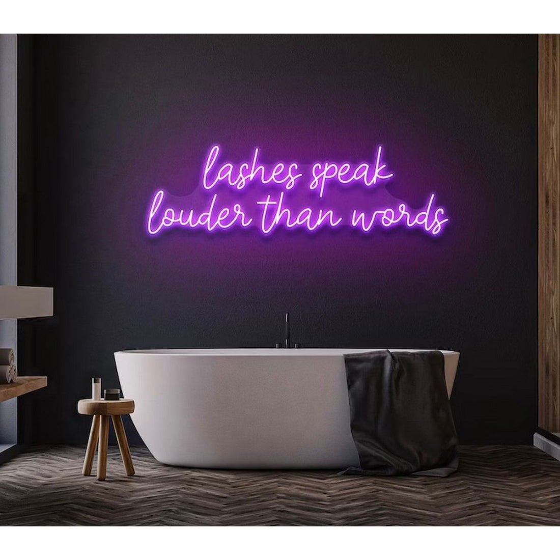 Lashes Speak Louder Than Words Led Sign Business Neon Signs - Shineneon