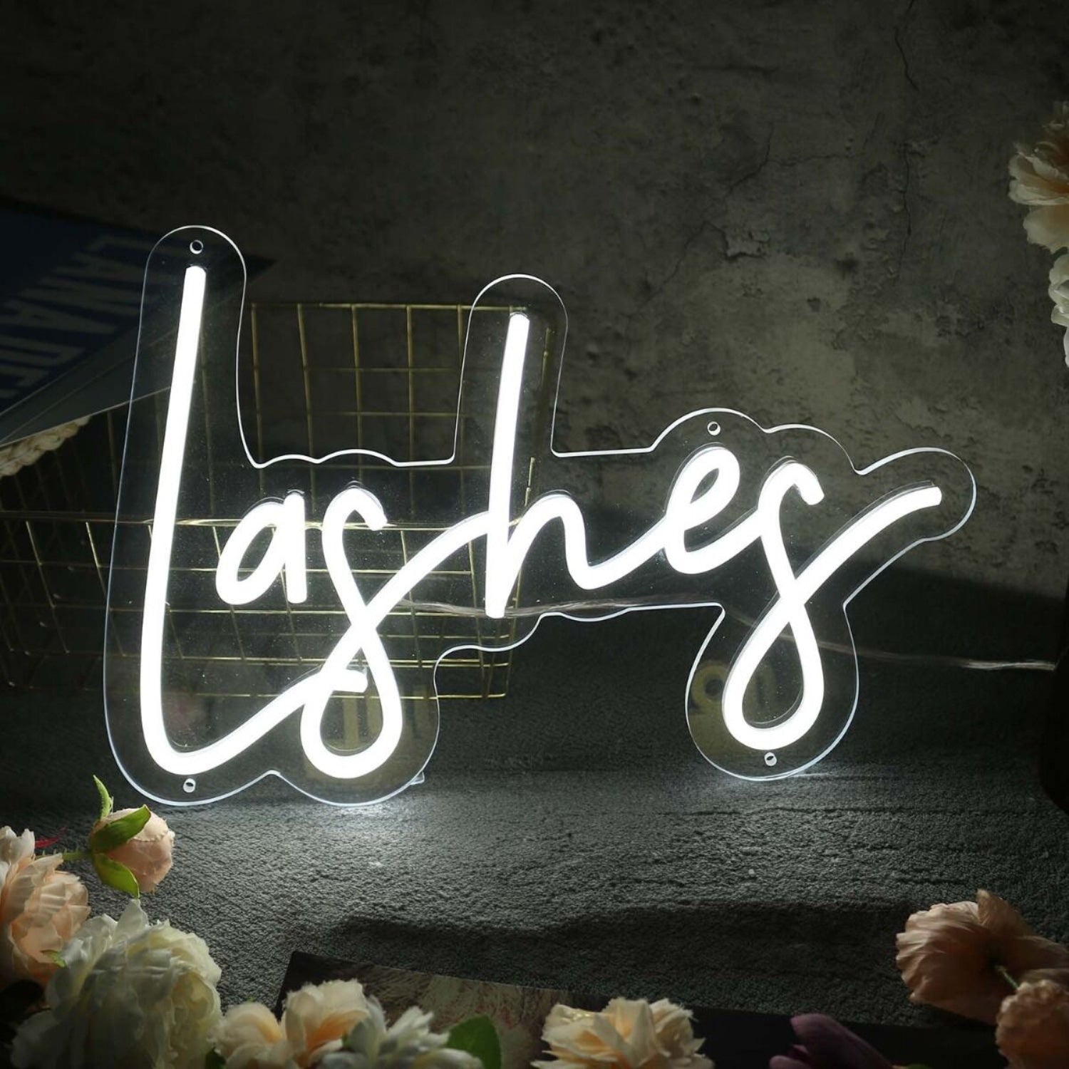 Lashes White Led Neon Sign - Shineneon