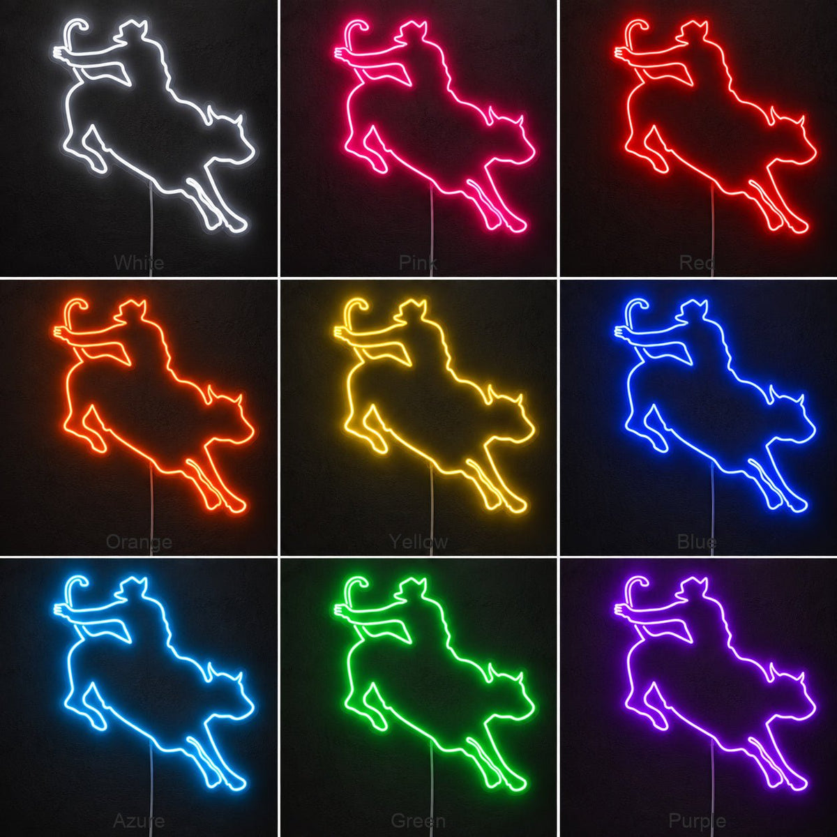 Lasso Bull Rider LED Neon Sign - Shineneon