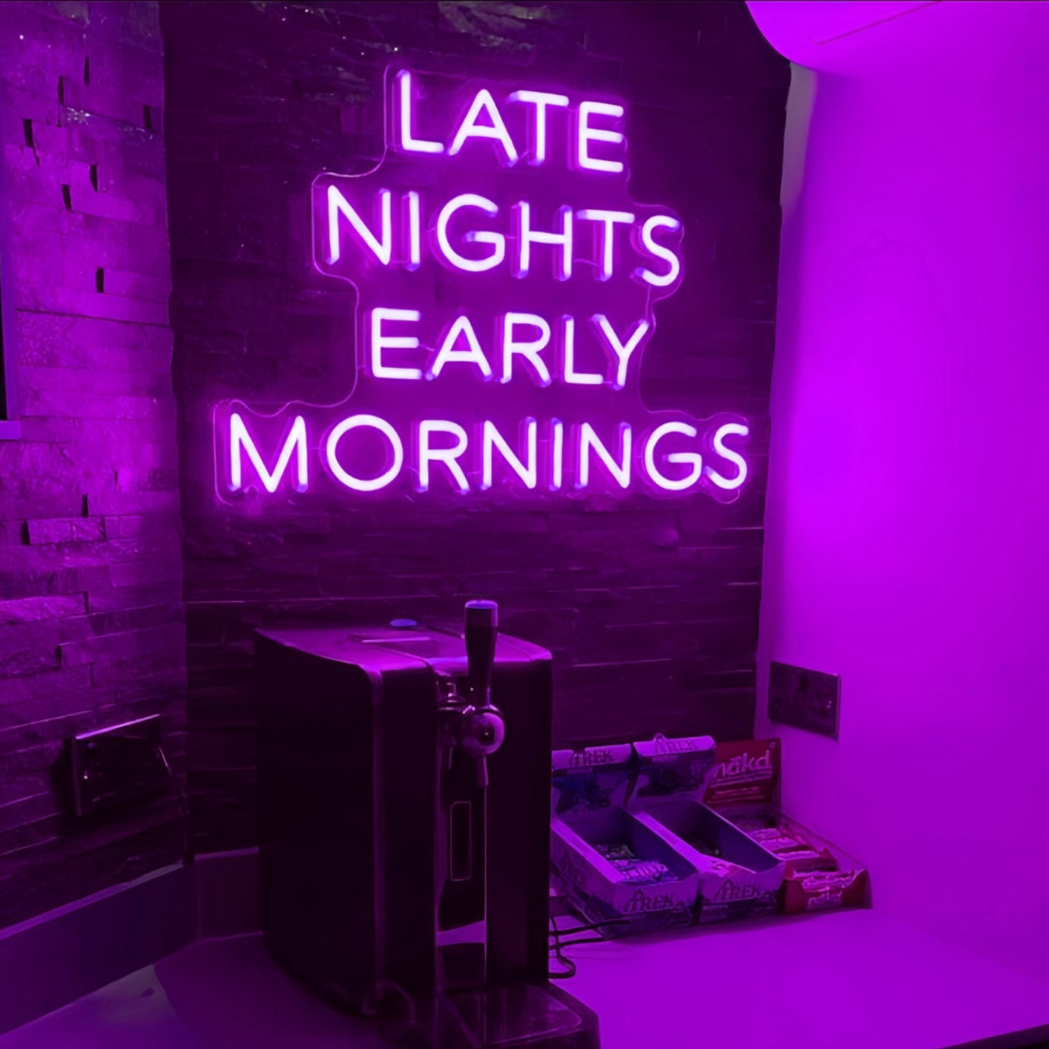 Late Nights Early Mornings Neon Sign Light Up Your 24-Hour Lifestyle | Shineneon