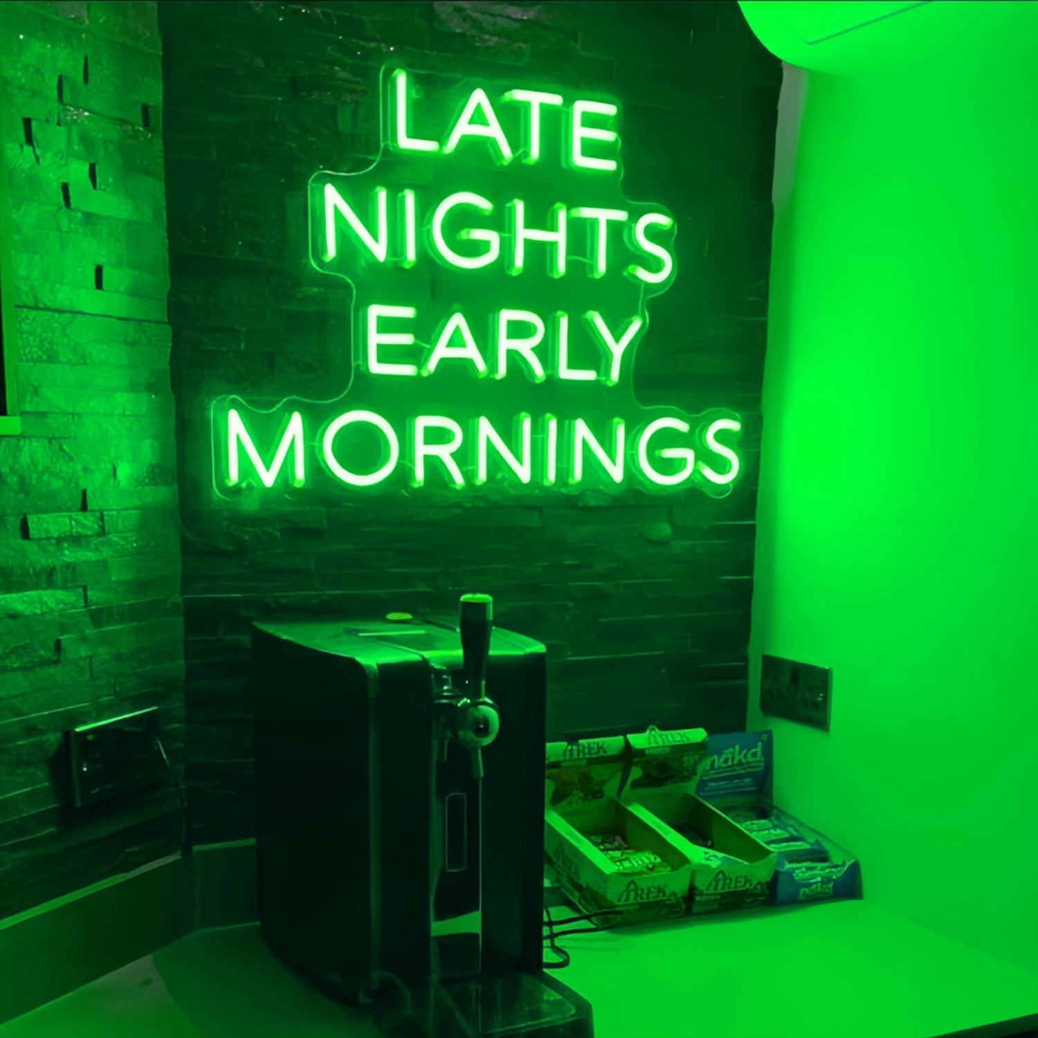 Late Nights Early Mornings Neon Sign Light Up Your 24-Hour Lifestyle | Shineneon