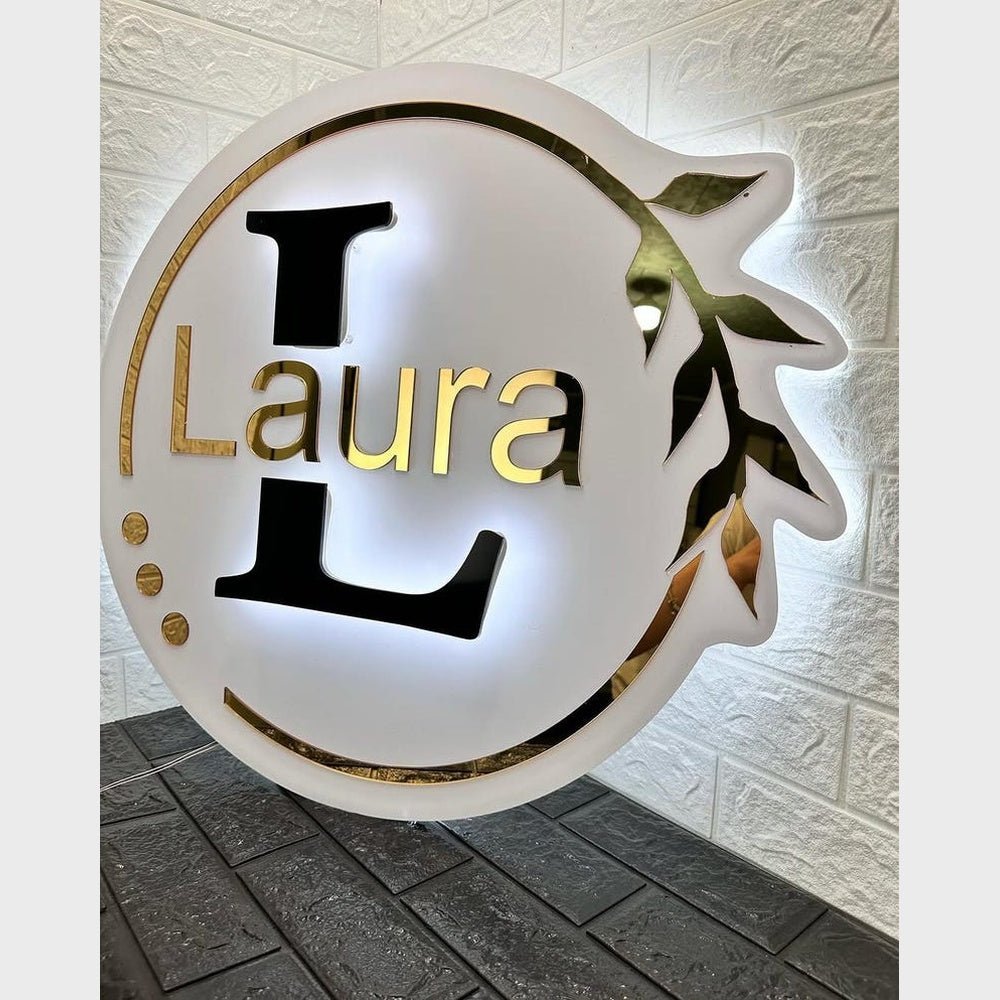 Laura Studio Acrylic Business Logo Sign - Shineneon