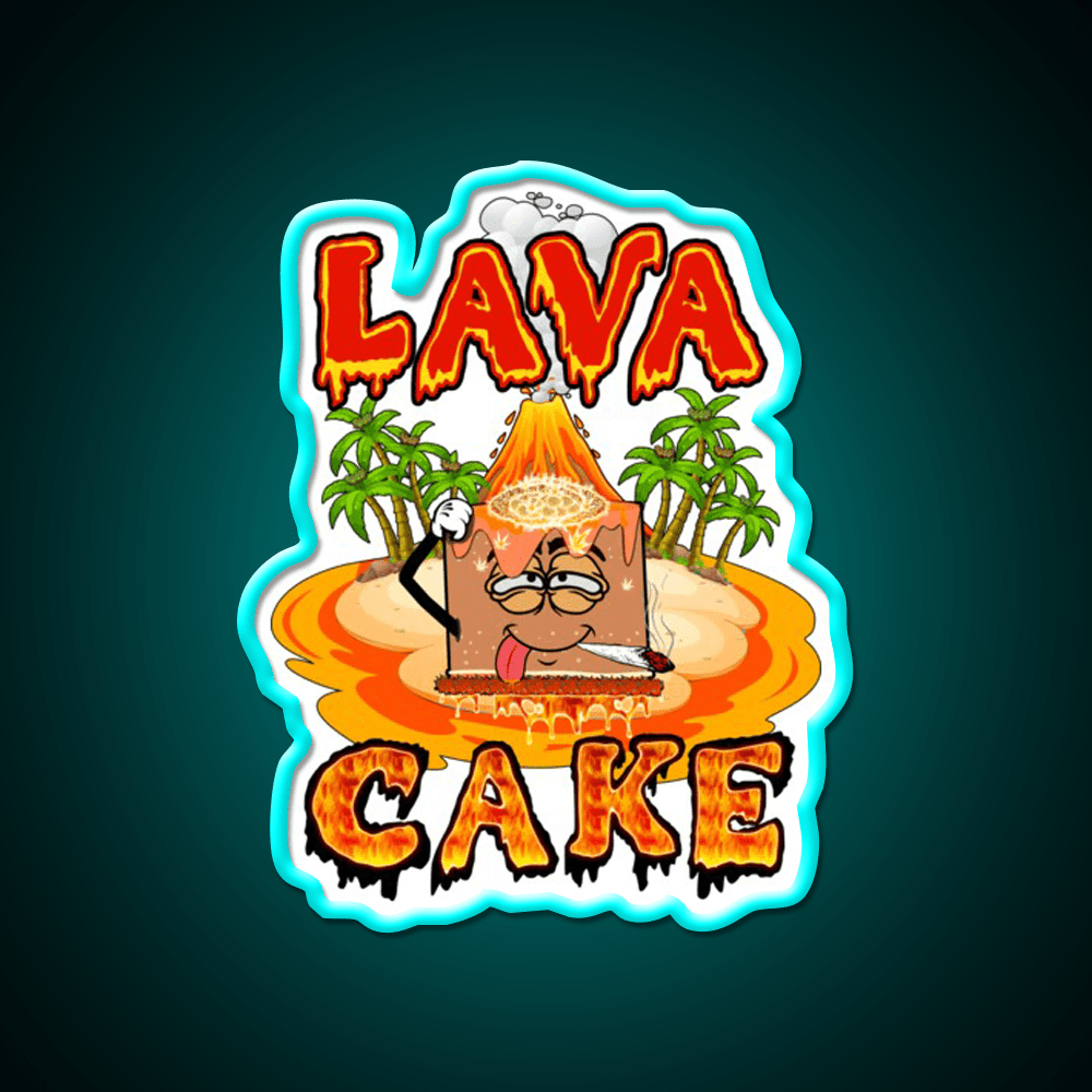 Lava Cake Strain Weed Art Hemp Inspired Green Leaf Led Neon Sign Rgb Color - Shineneon