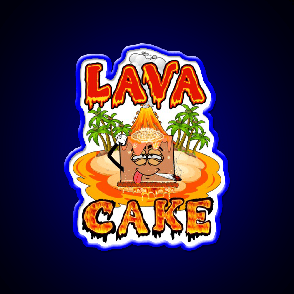 Lava Cake Strain Weed Art Hemp Inspired Green Leaf Led Neon Sign Rgb Color - Shineneon