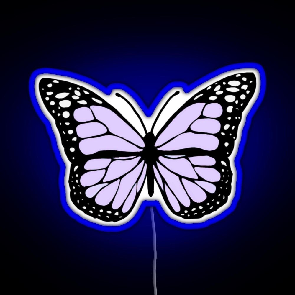 Lavender Butterfly Rgb Led Neon Sign Pop Wall Art - Shineneon