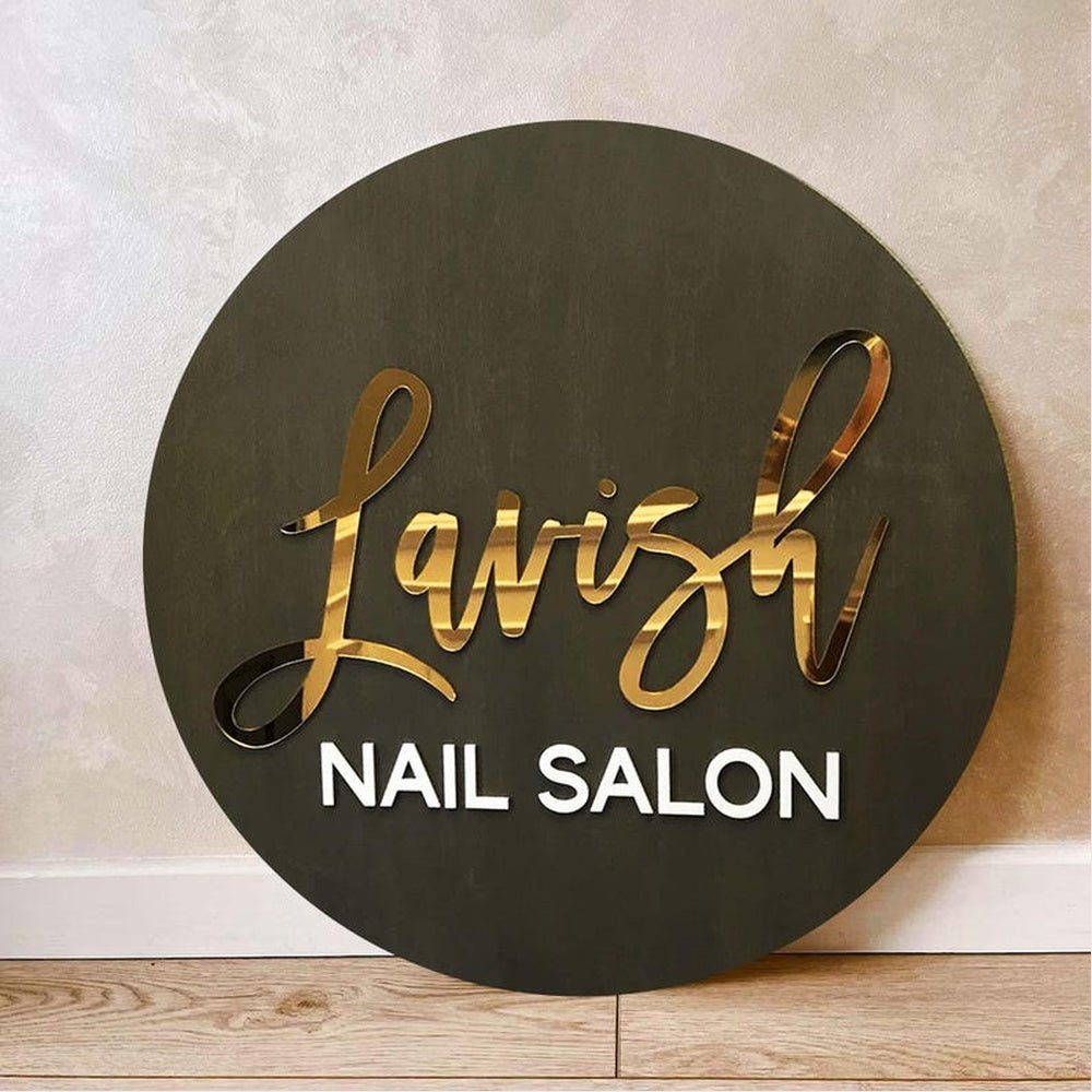 Lavish Nail Salon Acrylic Business Logo Sign - Shineneon