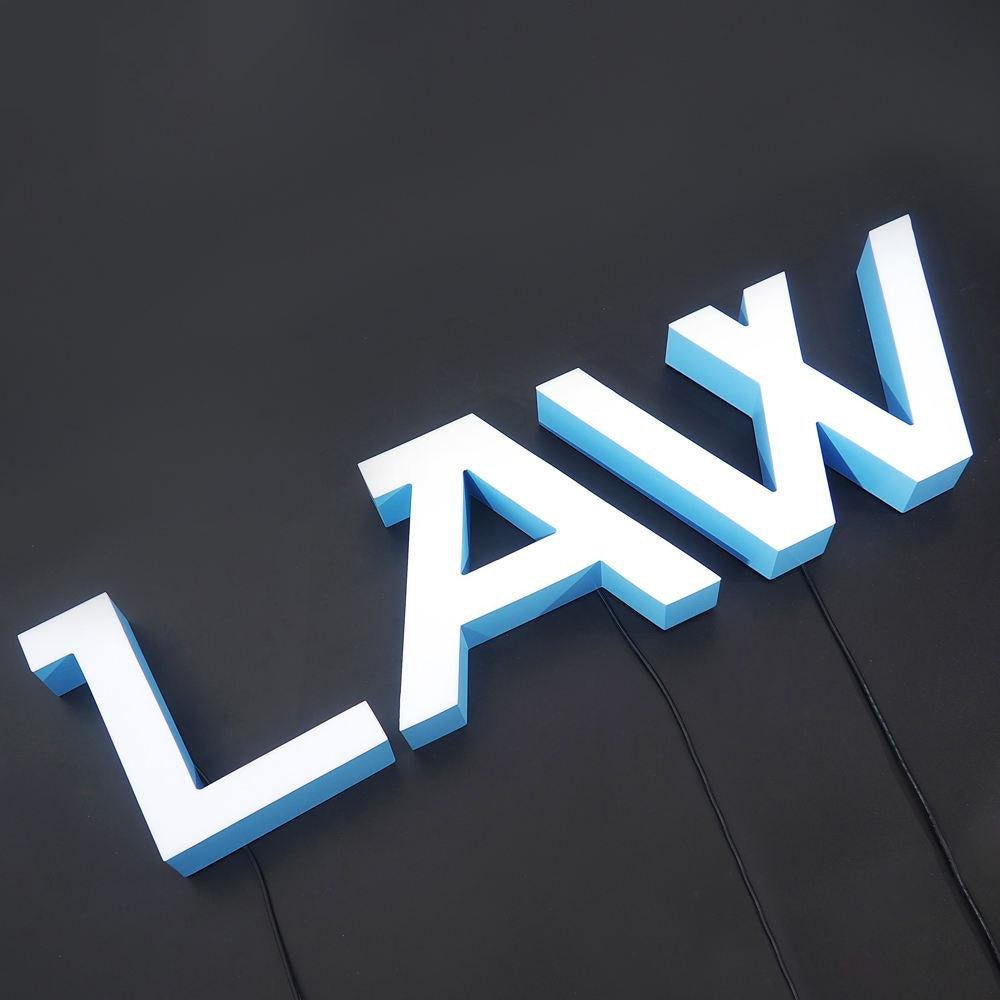 Law 3D Frontlit Letters Metal Led Sign - Shineneon