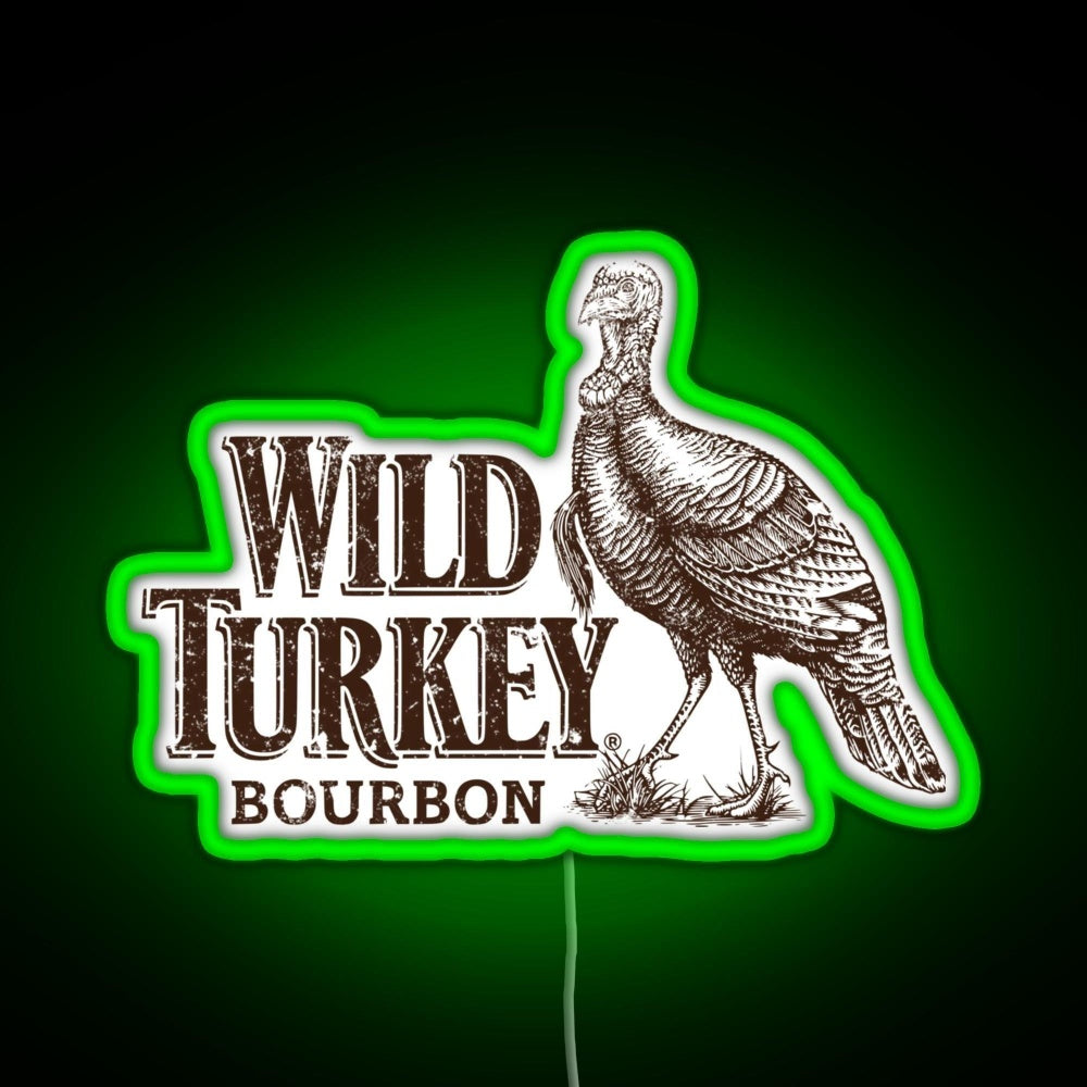 Lawrenceburg Wild Turkey Bourbon Rgb Neon Sign