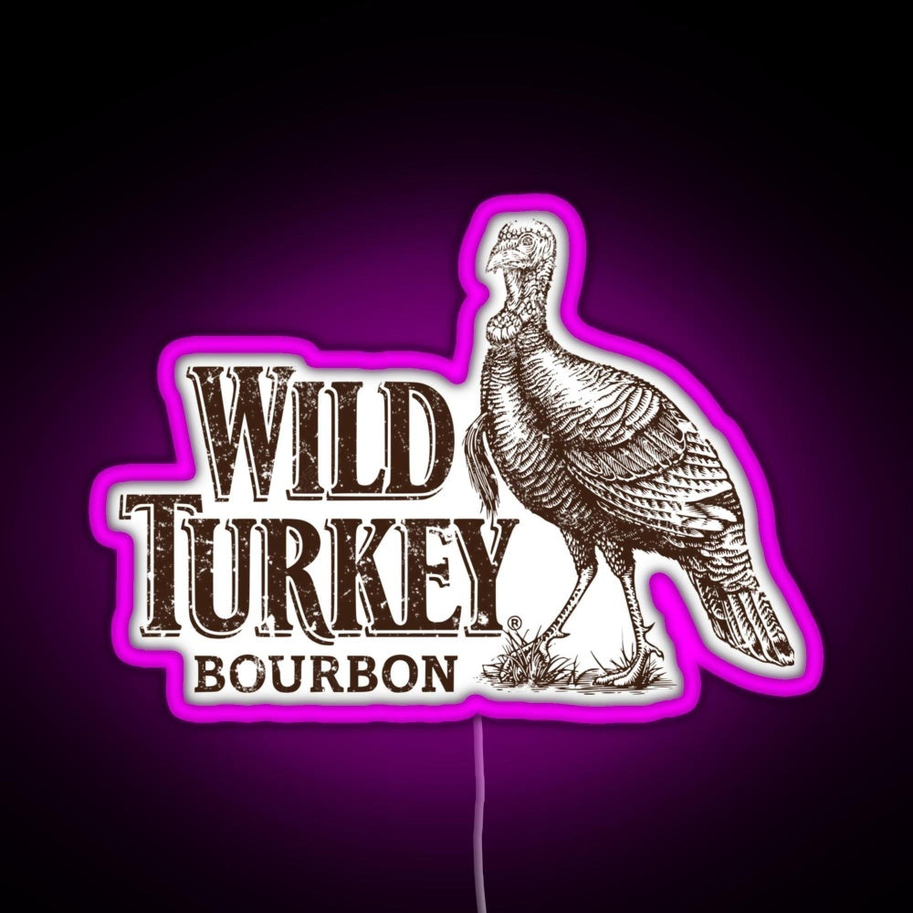 Lawrenceburg Wild Turkey Bourbon Rgb Neon Sign