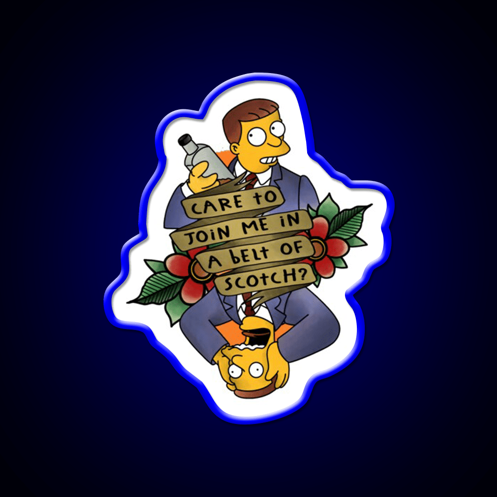 Lawyer Hutz Tattoo Whiskey Drink Bar Led Neon Sign Rgb Color - Shineneon