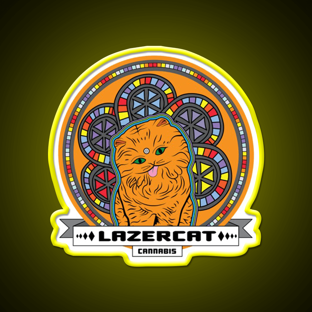 Lazercat Hemp Inspired Green Leaf Led Neon Sign Rgb Color - Shineneon