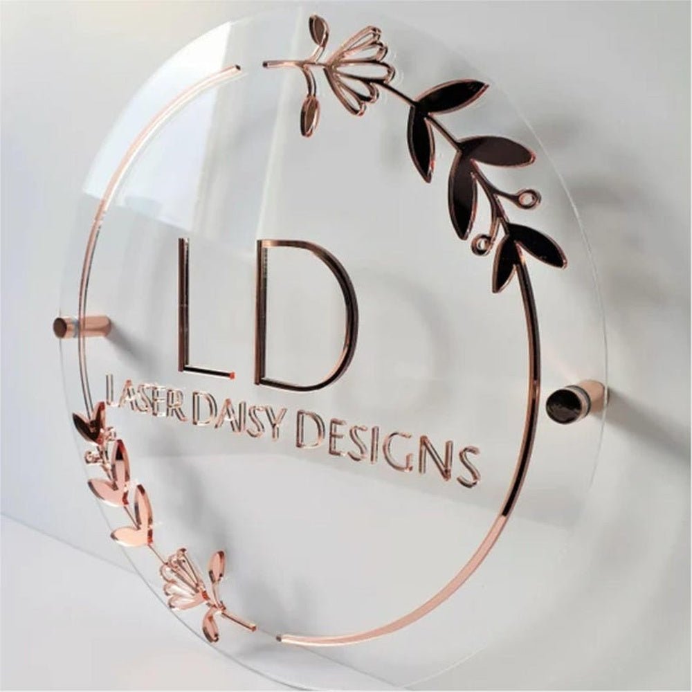 Ld Laser Dasiy Designs Acrylic Business Logo Sign - Shineneon