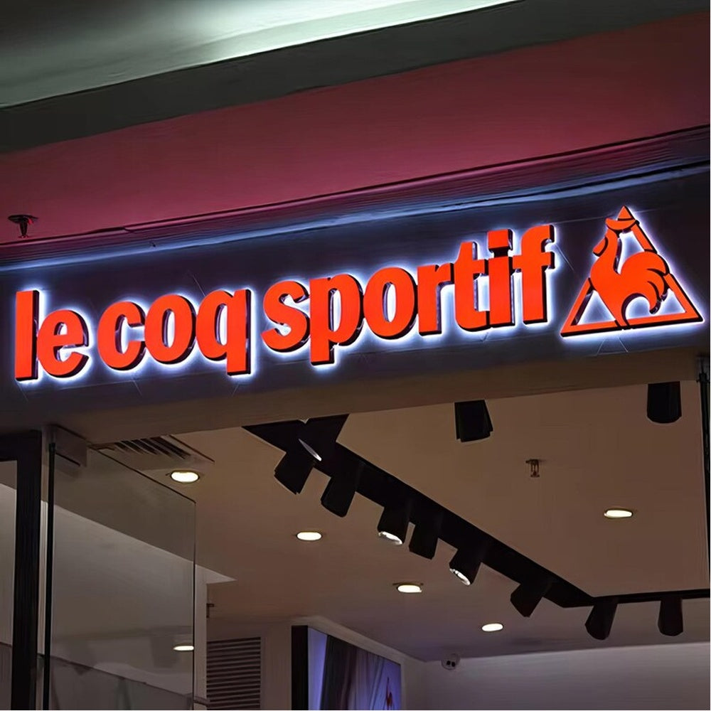 Le Coq Sportif 3D Frontlit And Backlit Channel Letter Led Light Sign