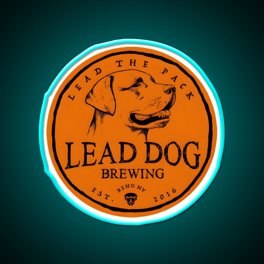 Lead Dog Brewery Beer Bar Decor Led Neon Sign Rgb Color - Size and dimension reference