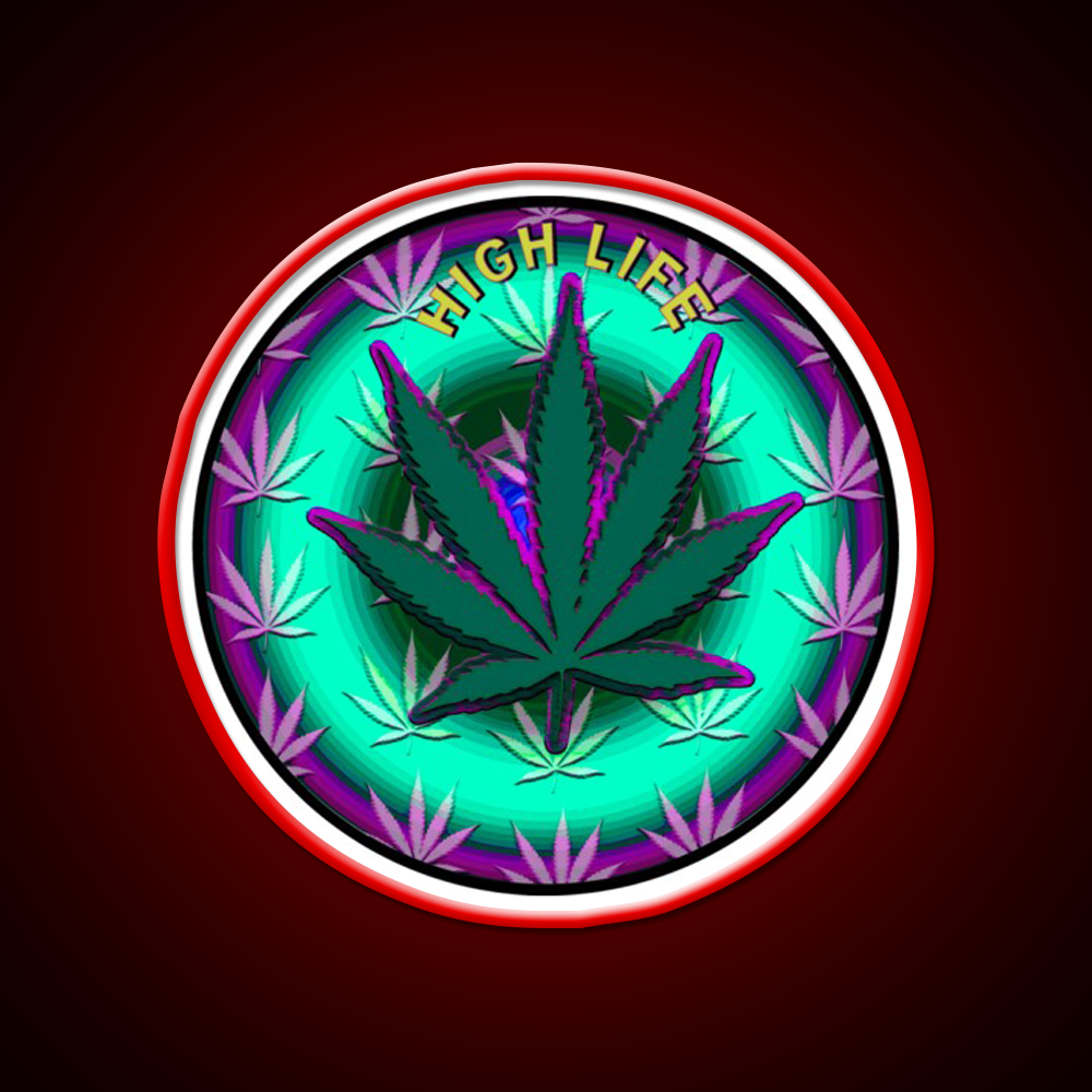 Leaf Hemp Inspired Green Leaf Led Neon Sign 420 Neon Sign Rgb Color - LED neon sign view 10