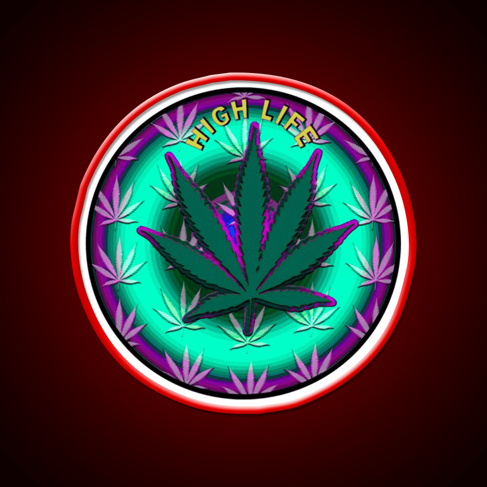 Leaf Hemp Inspired Green Leaf Led Neon Sign 420 Neon Sign Rgb Color - Shineneon