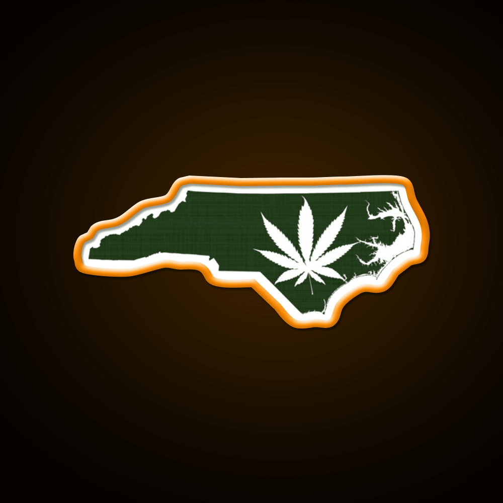 Leaf North Carolina Hemp Inspired Green Leaf Led Neon Sign Rgb Color - Shineneon