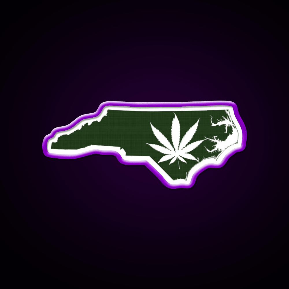 Leaf North Carolina Hemp Inspired Green Leaf Led Neon Sign Rgb Color - Shineneon