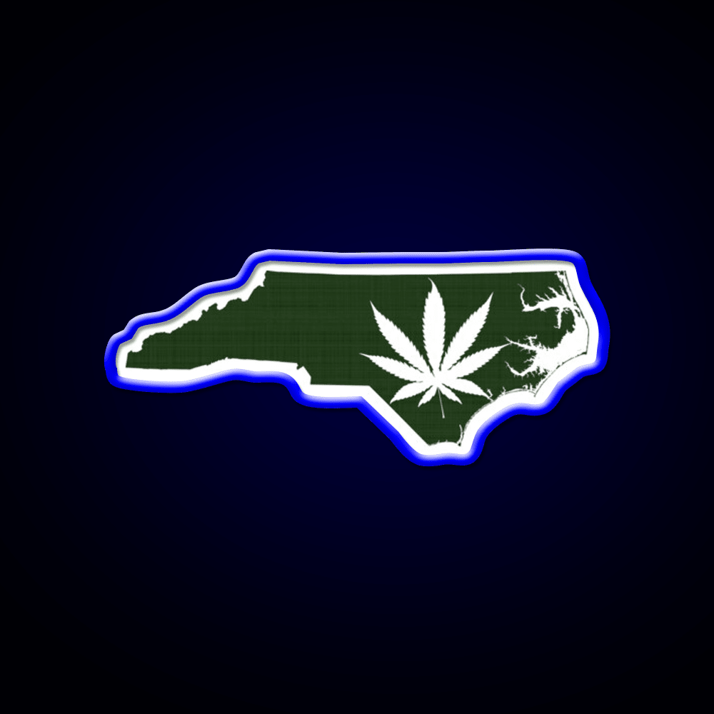 Leaf North Carolina Hemp Inspired Green Leaf Led Neon Sign Rgb Color - Shineneon