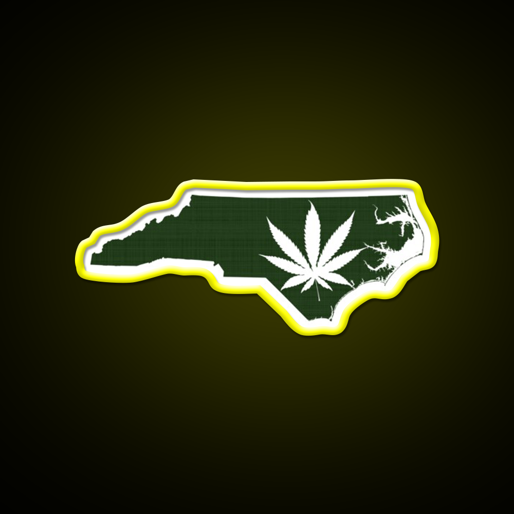 Leaf North Carolina Hemp Inspired Green Leaf Led Neon Sign Rgb Color - LED neon sign view 7