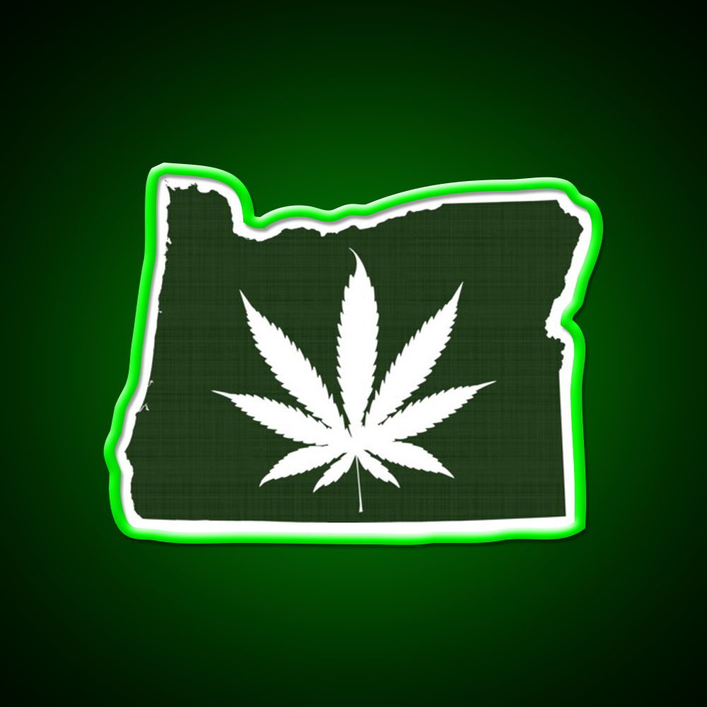 Leaf Oregon Hemp Inspired Green Leaf Led Neon Sign Rgb Color - LED neon sign view 8