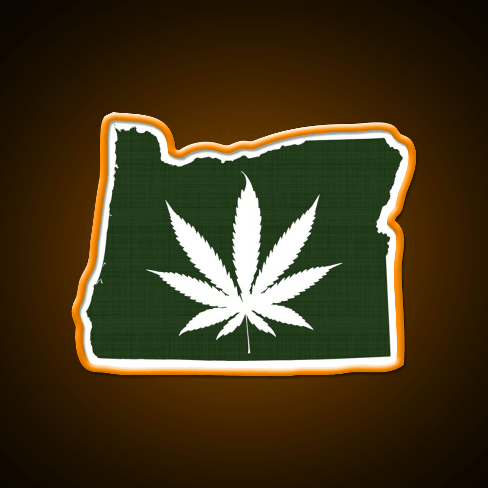 Leaf Oregon Hemp Inspired Green Leaf Led Neon Sign Rgb Color - Shineneon
