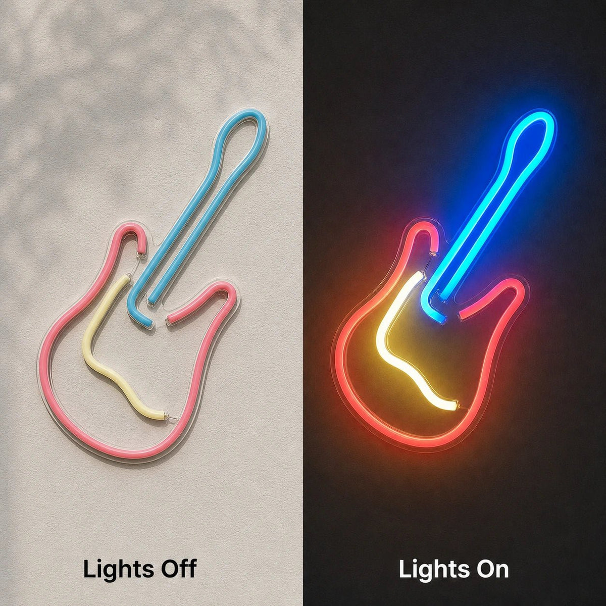 Leaning Electric Guitar LED Neon Sign - Shineneon