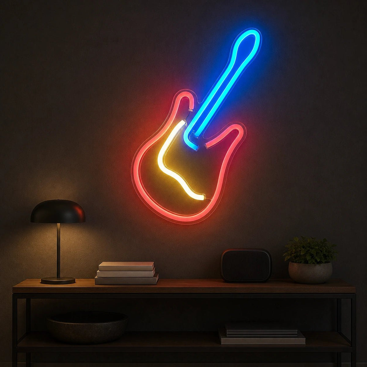 Leaning Electric Guitar LED Neon Sign - Shineneon