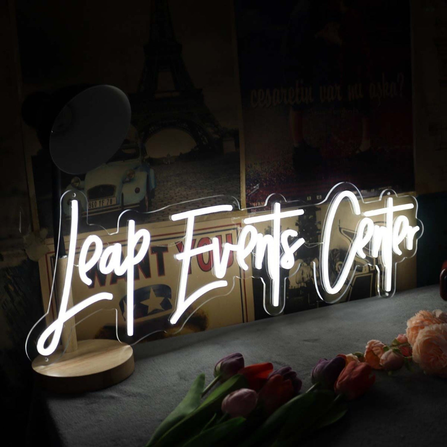 Leap Event Center White Led Neon Sign - Shineneon