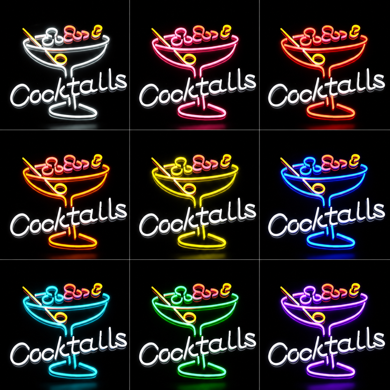 LED Neon Bar Signs For Sale Near Me LED Neon Sign color grid