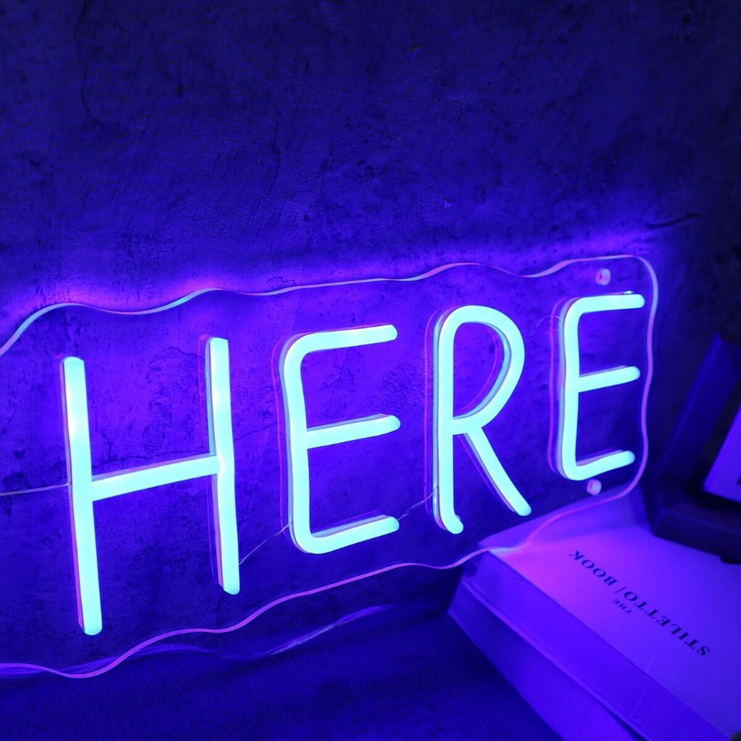 Led Us Here Blue Neon Sign | Shineneon