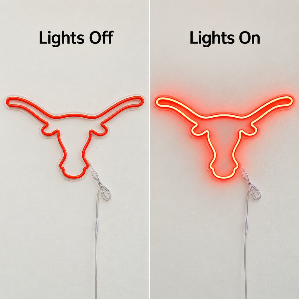 Longhorn Steer Head LED Neon Sign — original product image 05