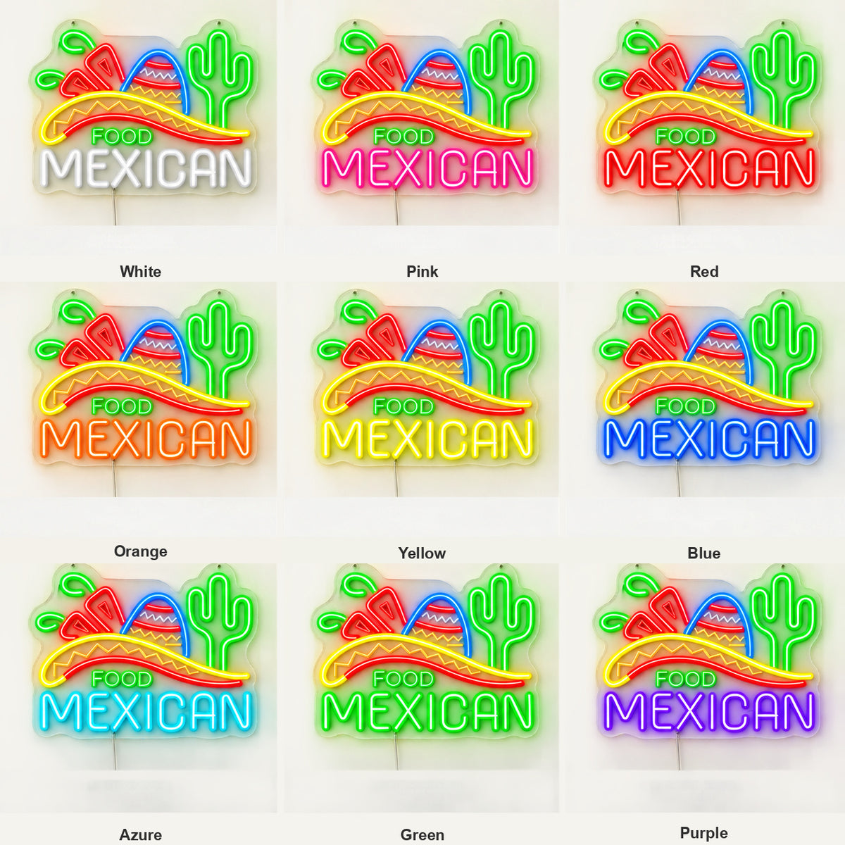 Mexican Food LED Neon Sign — original product image 04