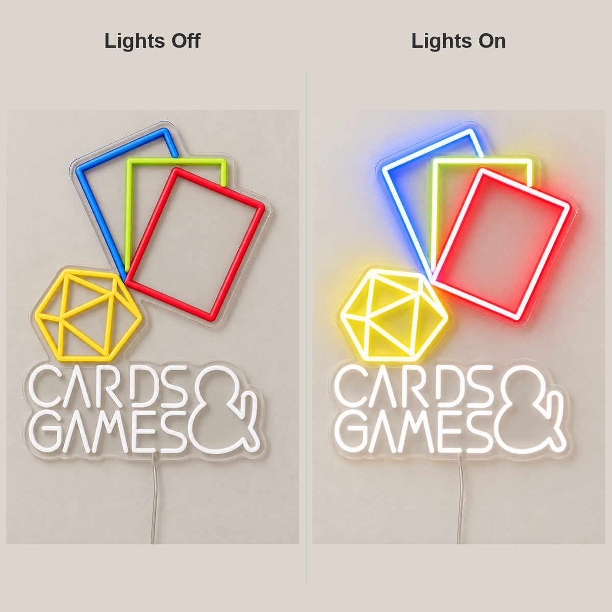 Playing Cards LED Neon Sign — original product image 05