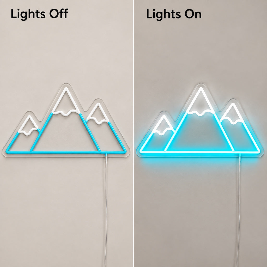 Three Mountain Peaks LED Neon Sign — original product image 05