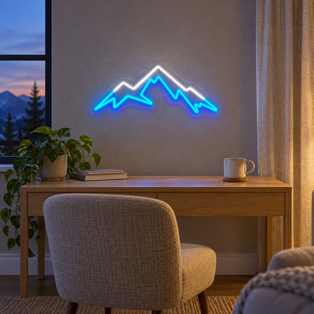 Three Ridge Mountain Range LED Neon Sign — original product image 02