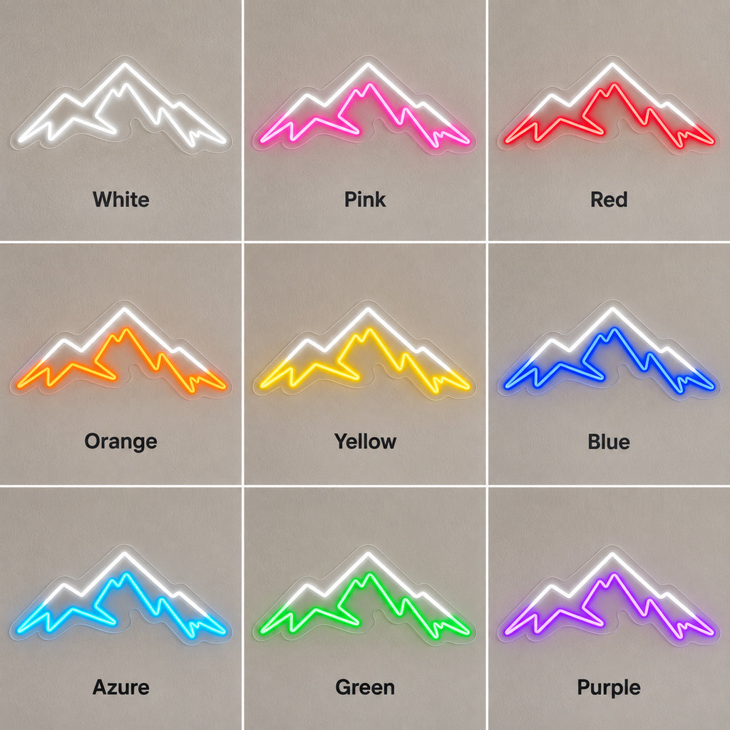 Three Ridge Mountain Range LED Neon Sign — original product image 04